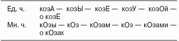 Подвижные ударения в русском языке примеры